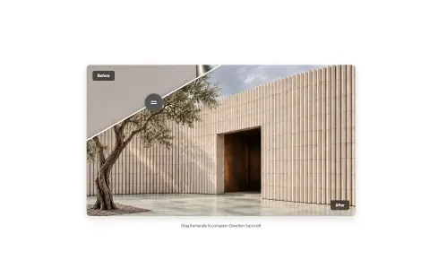 Diagonal Comparison Slider
